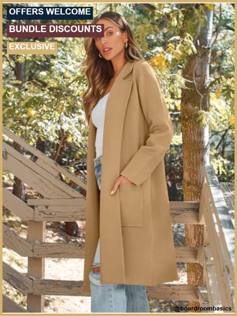 Womens Long Cardigan Sweater Oversized Trench Coat Open Front Shawl Collar - Picture 3 of 5